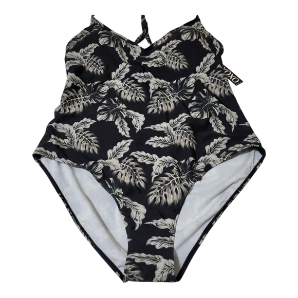 One Piece Women XOXO Bathsuit  Strappy Back Floral Print Low Back Cut - Picture 10 of 10